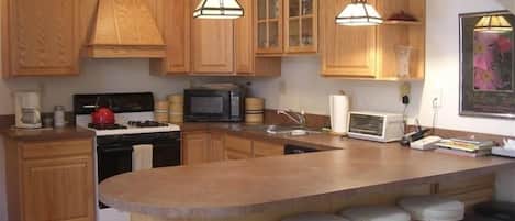 nicely equipped kitchen