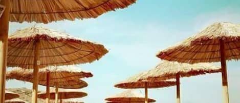 White sand, beach bar