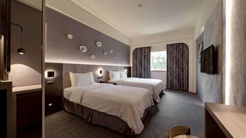 Premium bedding, down duvets, pillow-top beds, individually decorated