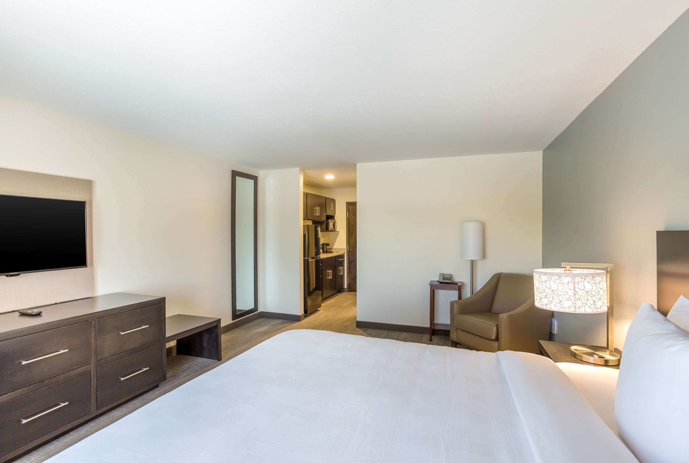 suite, 1 king bed, non smoking | premium bedding, desk, laptop workspace, blackout curtains