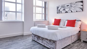 Individually decorated, individually furnished, iron/ironing board