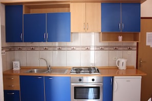 Apartment, 2 Bedrooms (Blue, J-6) | Private kitchen - Apartments Golija (Pag)