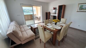 Apartment, 2 Bedrooms (4 - B4) | Living area | Flat-screen TV - Apartments Jesen Augustin (Pag)