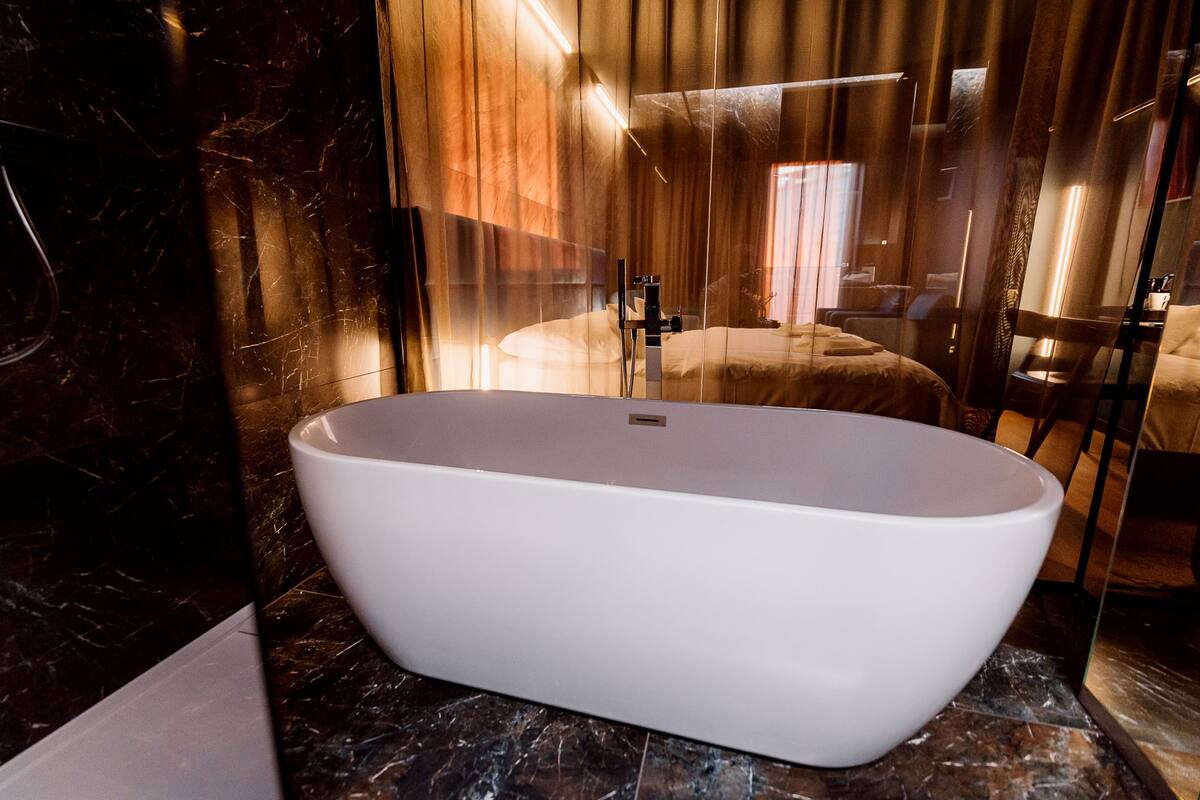 studio | bathroom | free toiletries, hair dryer, towels, soap