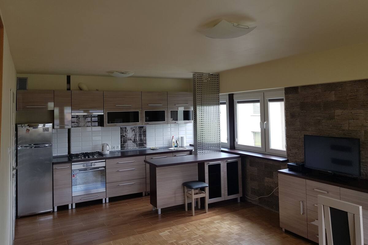 Appartamento, 2 camere da letto (Ul. Wolska15) | 3 camere, ferro/asse da stiro, Wi-Fi gratuito, lenzuola