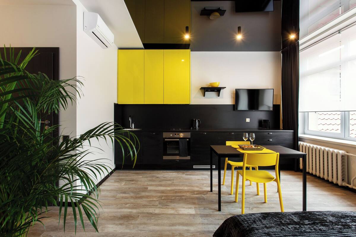 Apartament | Private kitchen | Fridge, oven, stovetop, dishwasher