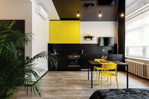 Apartament | Private kitchen | Fridge, oven, stovetop, dishwasher