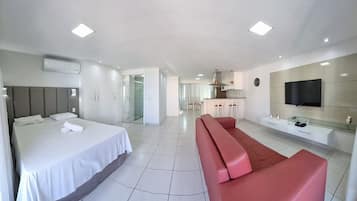 Lägenhet Panoramic | 2 sovrum, mörkläggningsgardiner, gratis wi-fi och sängkläder