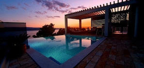 A heated pool