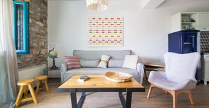 豪華別墅, 2 間臥室, 海景 | 起居區 | 32-吋 LCD 液晶電視、衛星頻道、電視