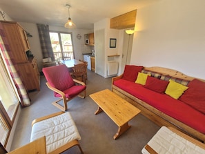 TV - Bright 3-room apartment, high-speed wifi, 4-6 guests (Valfréjus)