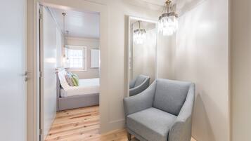 2 bedrooms, in-room safe, soundproofing, iron/ironing board