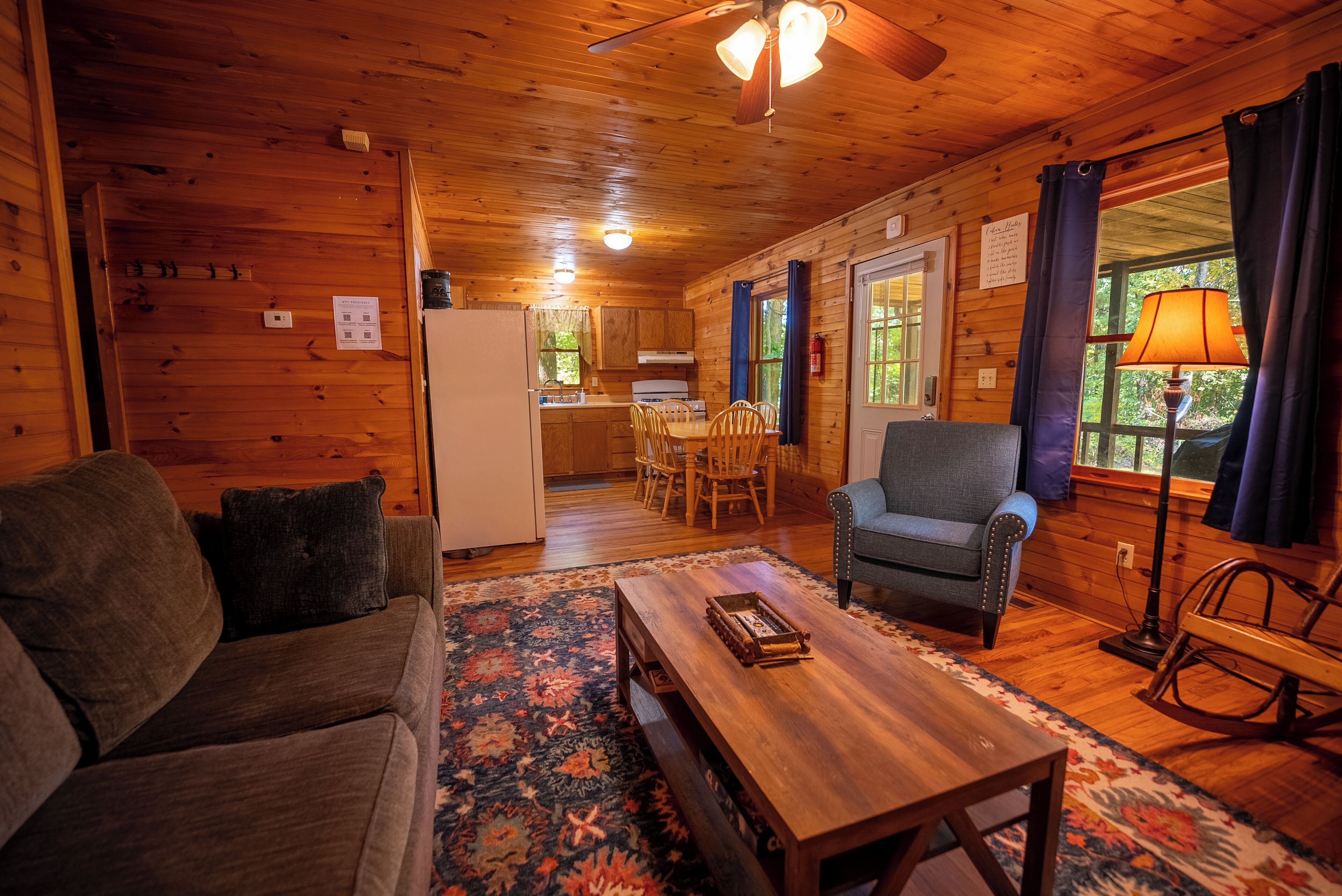 Smart TV, fireplace, DVD player