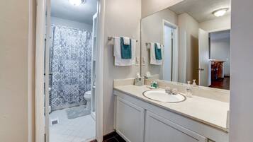 Ensemble douche/baignoire, sĂšche-cheveux, serviettes fournies, savon