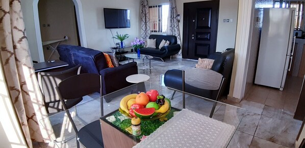 Appartement | Salle de séjour | Télévision à écran plat de 51 pouces avec chaînes numériques