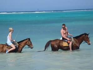 På stranden