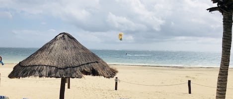 Sun loungers, beach towels