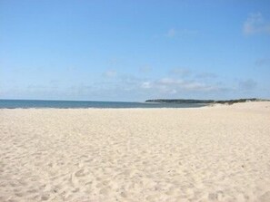 Beach nearby, sun loungers