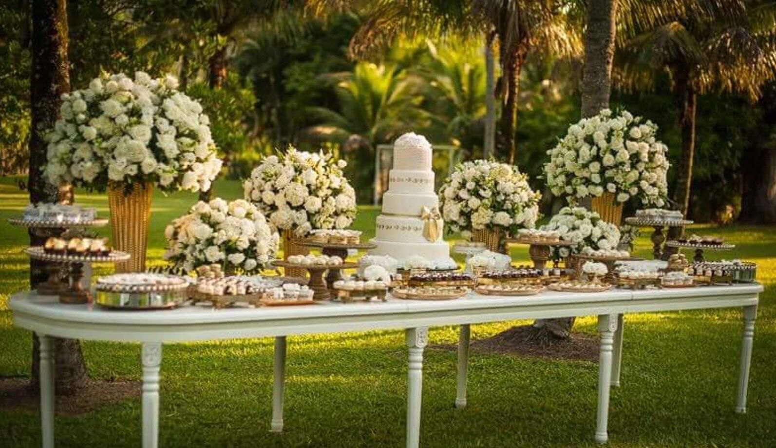 Outdoor banquet area