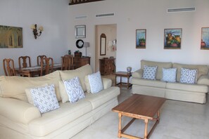 TV, DVD player, books