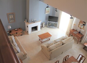 TV, DVD player, books