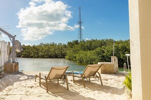 Sun loungers, beach towels