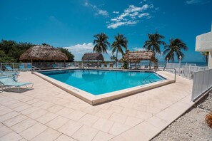 Alberca al aire libre y alberca climatizada