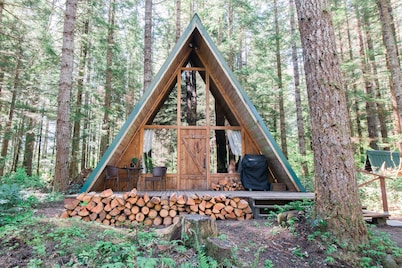 Hidden Gem! Modern A-frame in wooded wonderland