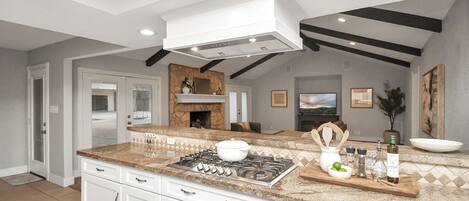 ثلاجة، ميكروويف، فرن، موقد طهي مسطح