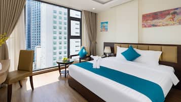 Minibar, in-room safe, desk, blackout curtains