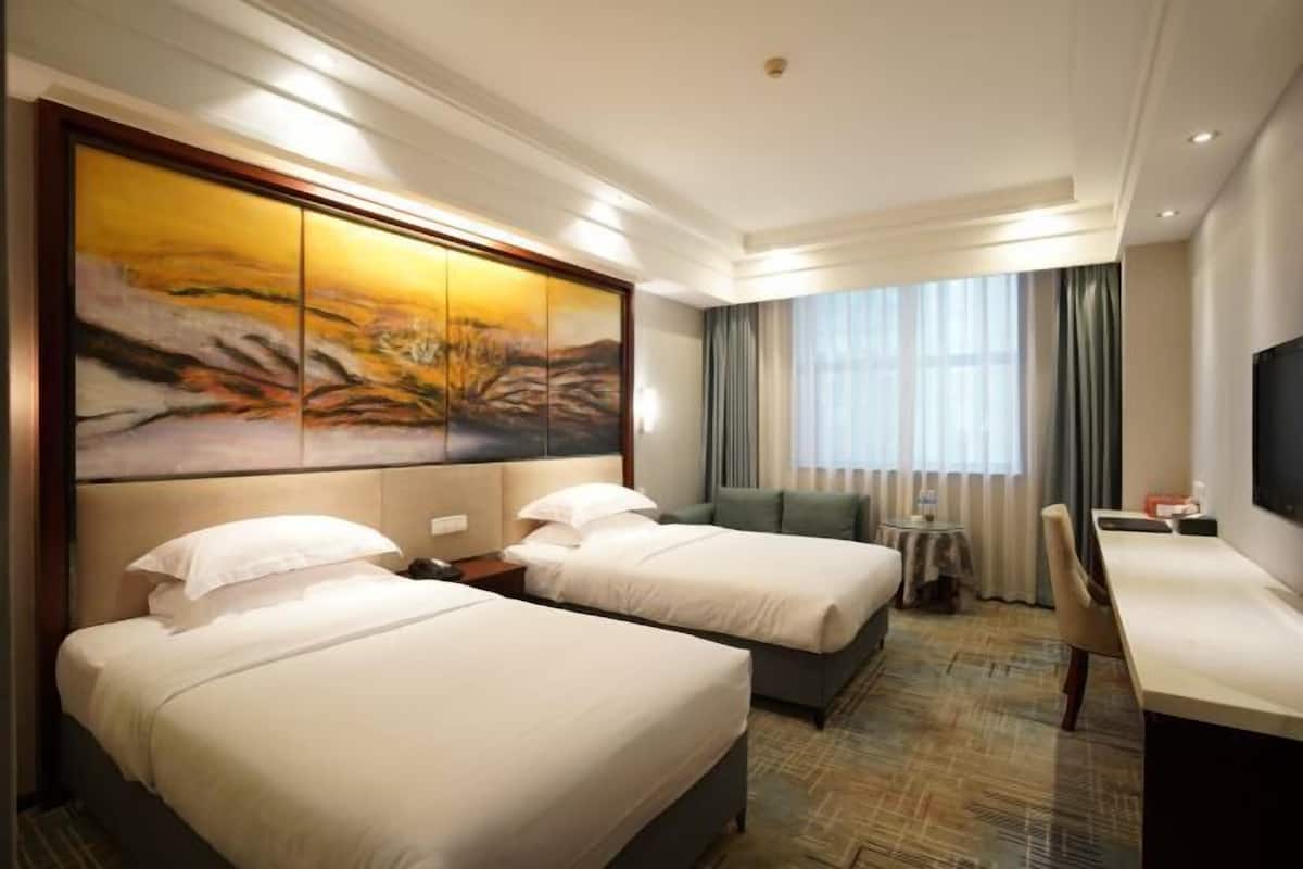 Desk, blackout drapes, iron/ironing board, free WiFi