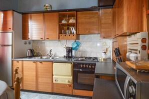 Fridge, oven, stovetop, toaster