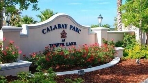 A sign for Calabay Park at Tower Lake.