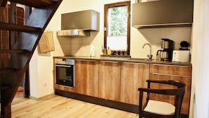 Comfort-Ferienhaus, Mehrere Betten, Nichtraucher, Gartenblick | Eigene Küche | Großer Kühlschrank, Ofen, Herdplatte, Geschirrspüler