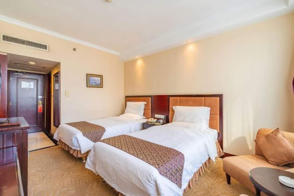 Desk, blackout curtains, iron/ironing board, free WiFi