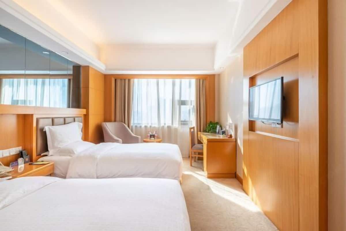 Desk, blackout curtains, iron/ironing board, free WiFi