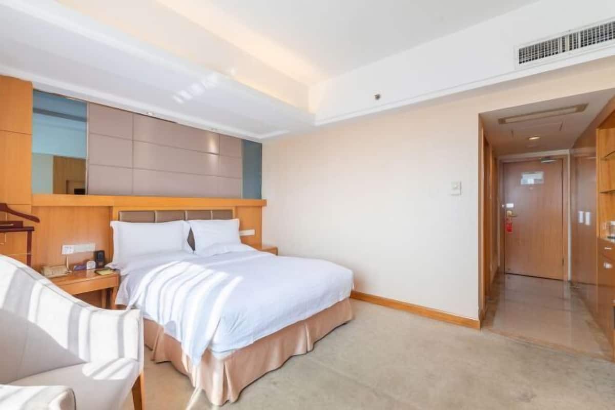 Desk, blackout curtains, iron/ironing board, free WiFi