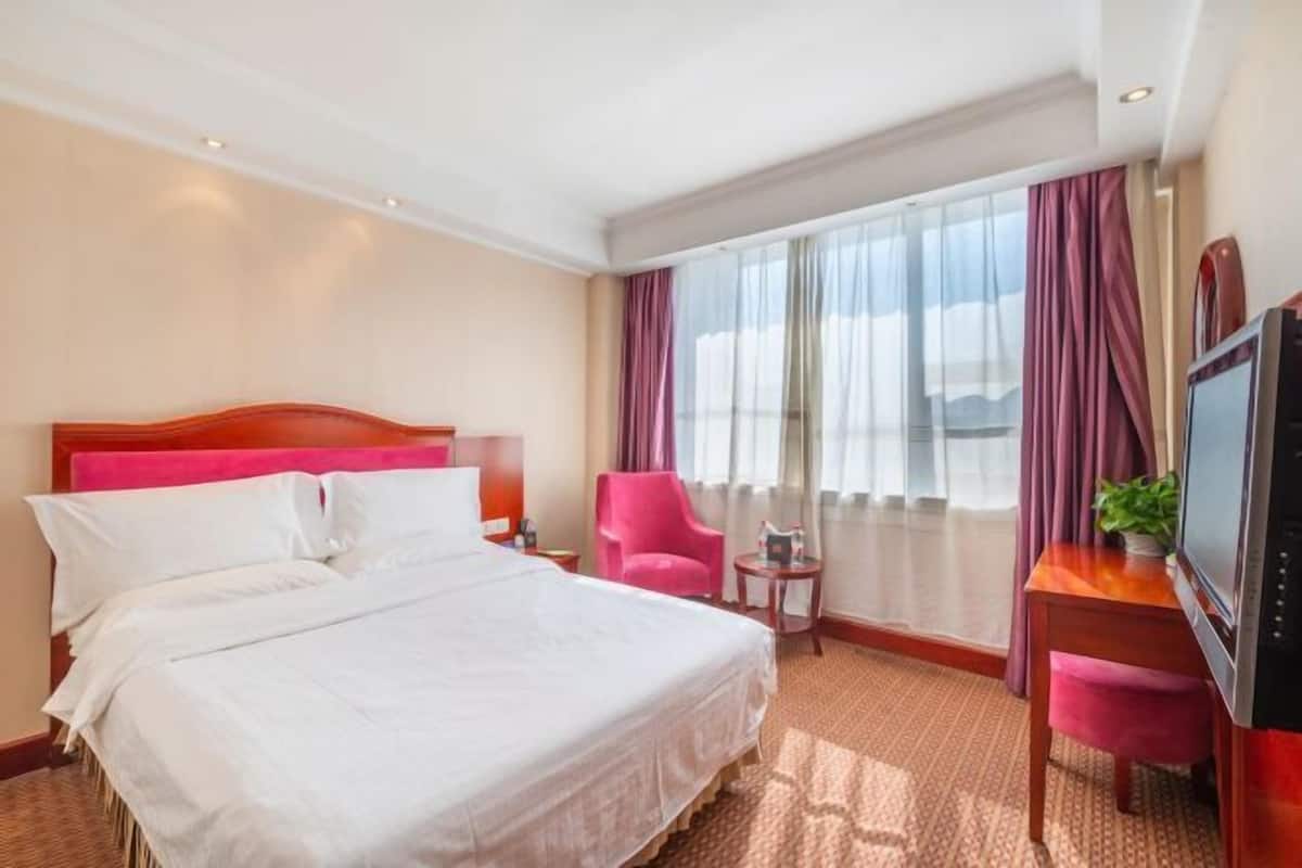 Desk, blackout curtains, iron/ironing board, free WiFi
