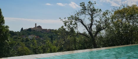 Seasonal outdoor pool, pool umbrellas, sun loungers
