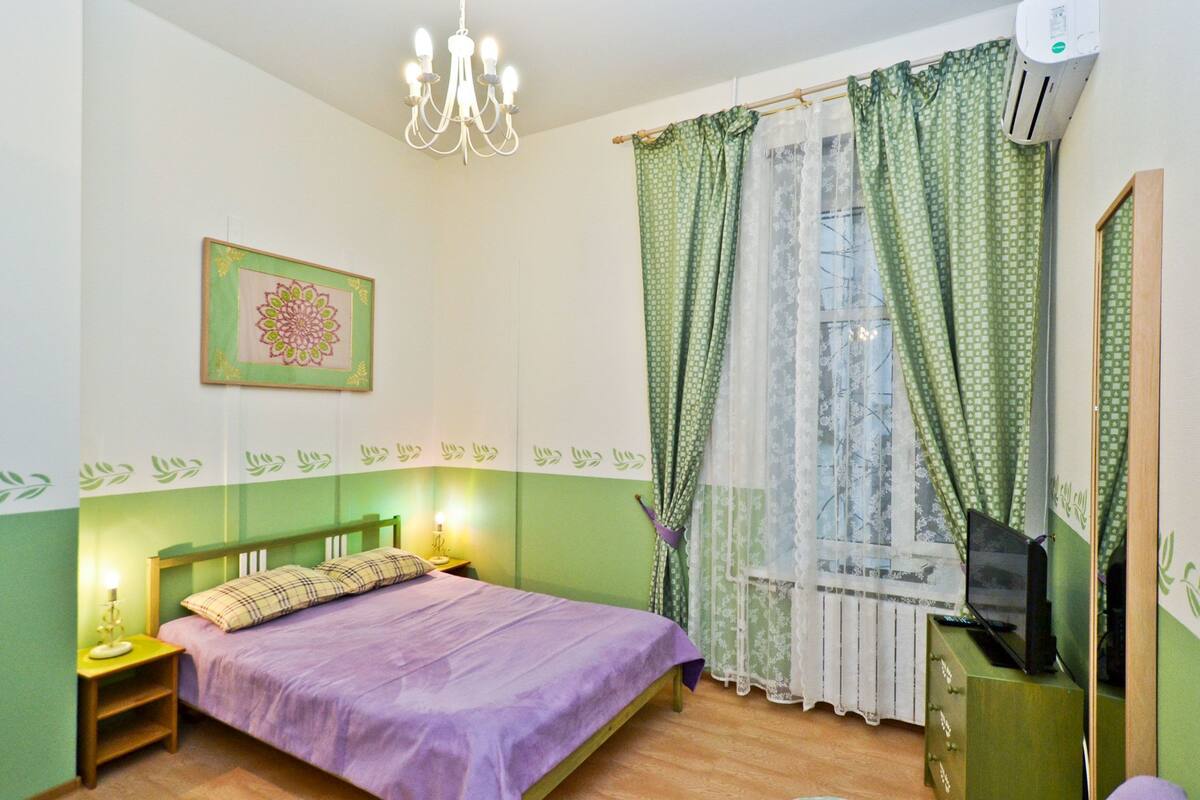 Blackout curtains, iron/ironing board, free WiFi, bed sheets