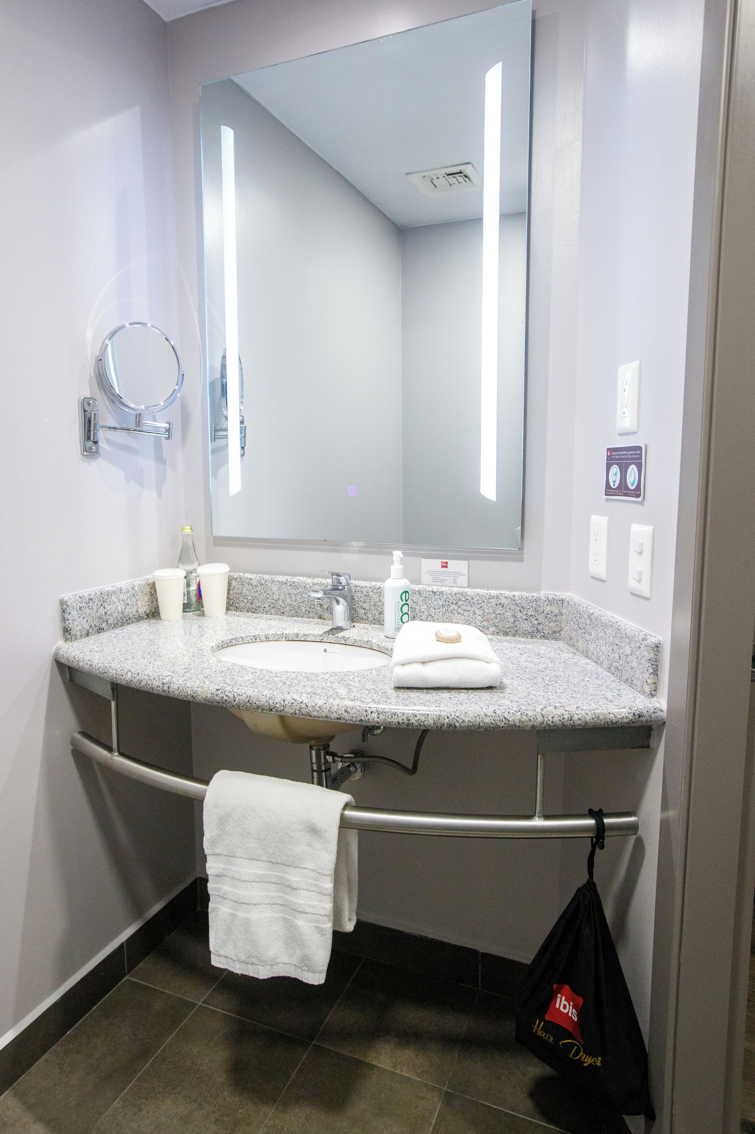 standard room, 1 double bed with sofa bed | bathroom | shower, rainfall showerhead, eco-friendly toiletries, hair dryer