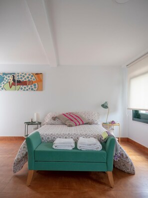 Premium bedding, down duvets, blackout curtains, soundproofing