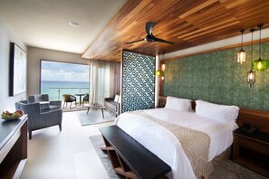 King Suite Ocean View | Premium bedding, free minibar, in-room safe, blackout curtains