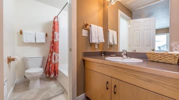 Towels, soap, shampoo