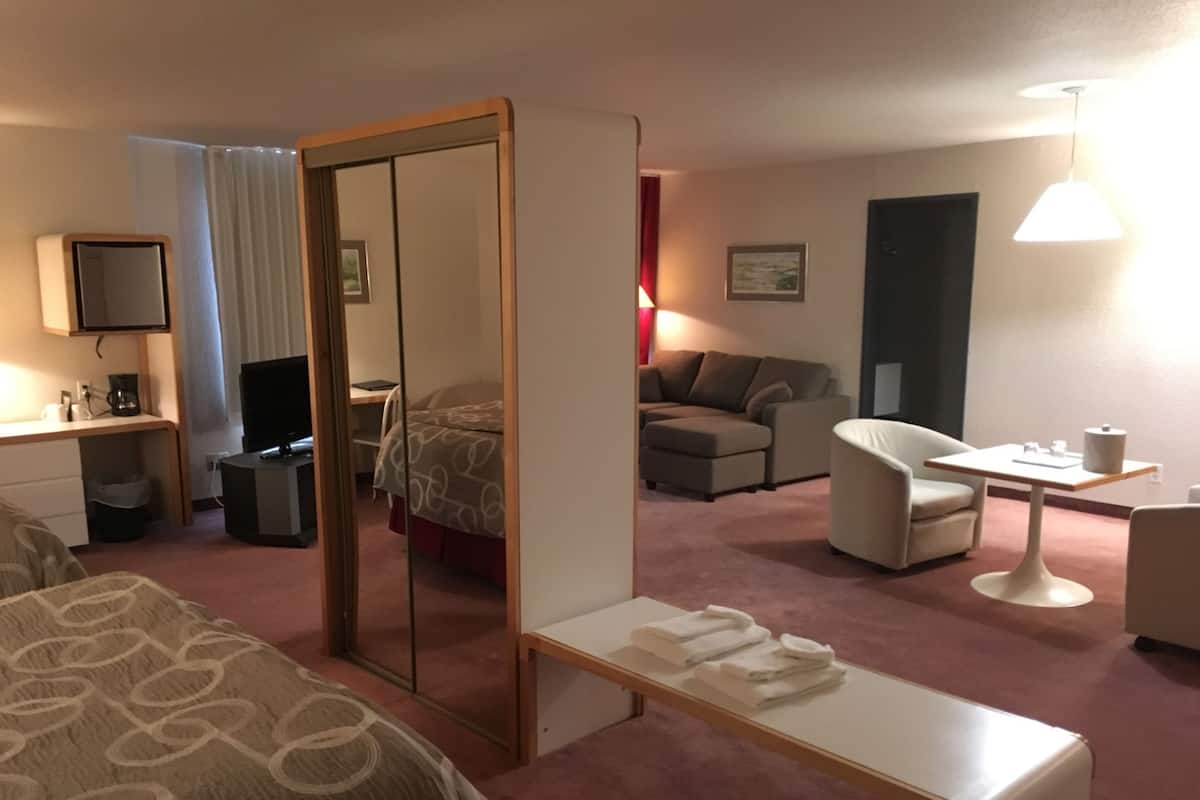 Pillow-top beds, desk, blackout curtains, soundproofing