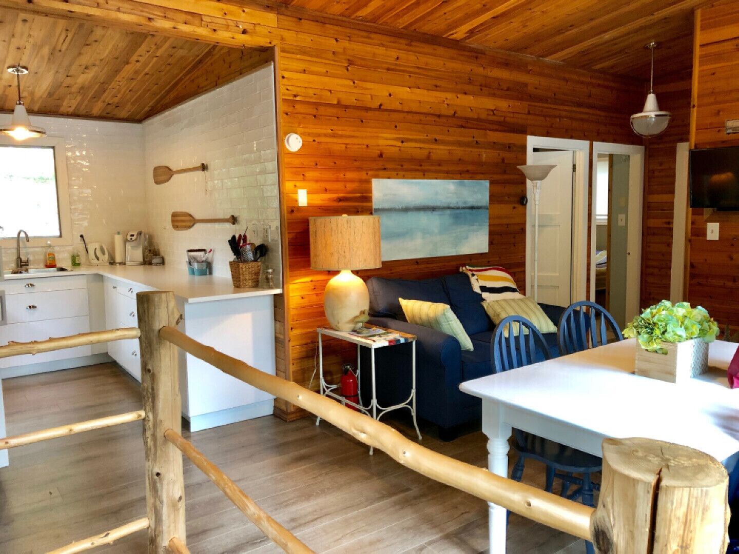 Télévision, cheminée