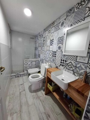 Ducha, cabezal de ducha tipo lluvia, artículos de tocador gratuitos