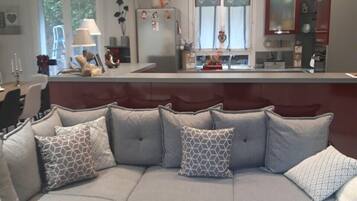 Télévision, cheminée