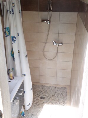 Hair dryer, towels, soap, shampoo - Gite with Private Pool near Bergerac, Dordogne (Cahuzac)