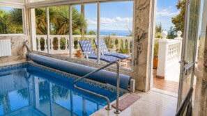Indoor pool, a heated pool